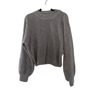 NWT About You x Marie Von Behrens Wool Cashmere Knit Grey Sweater sz 34 US 4
